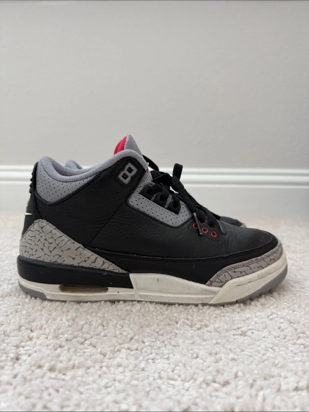 Jordan Kids Retro 3 black cement